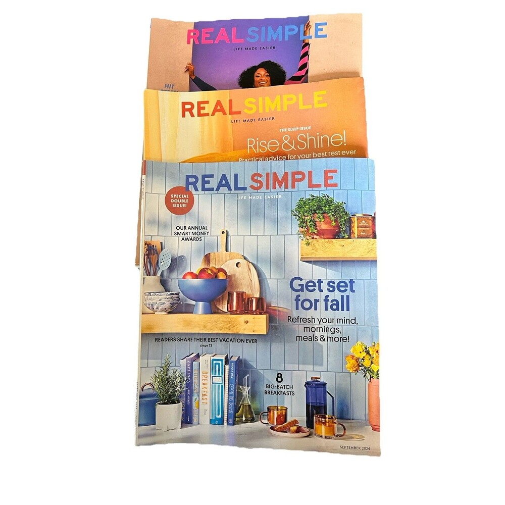 REAL SIMPLE MAGAZINE - Sept ‘23 , March &Sept 24 In very Good Condition